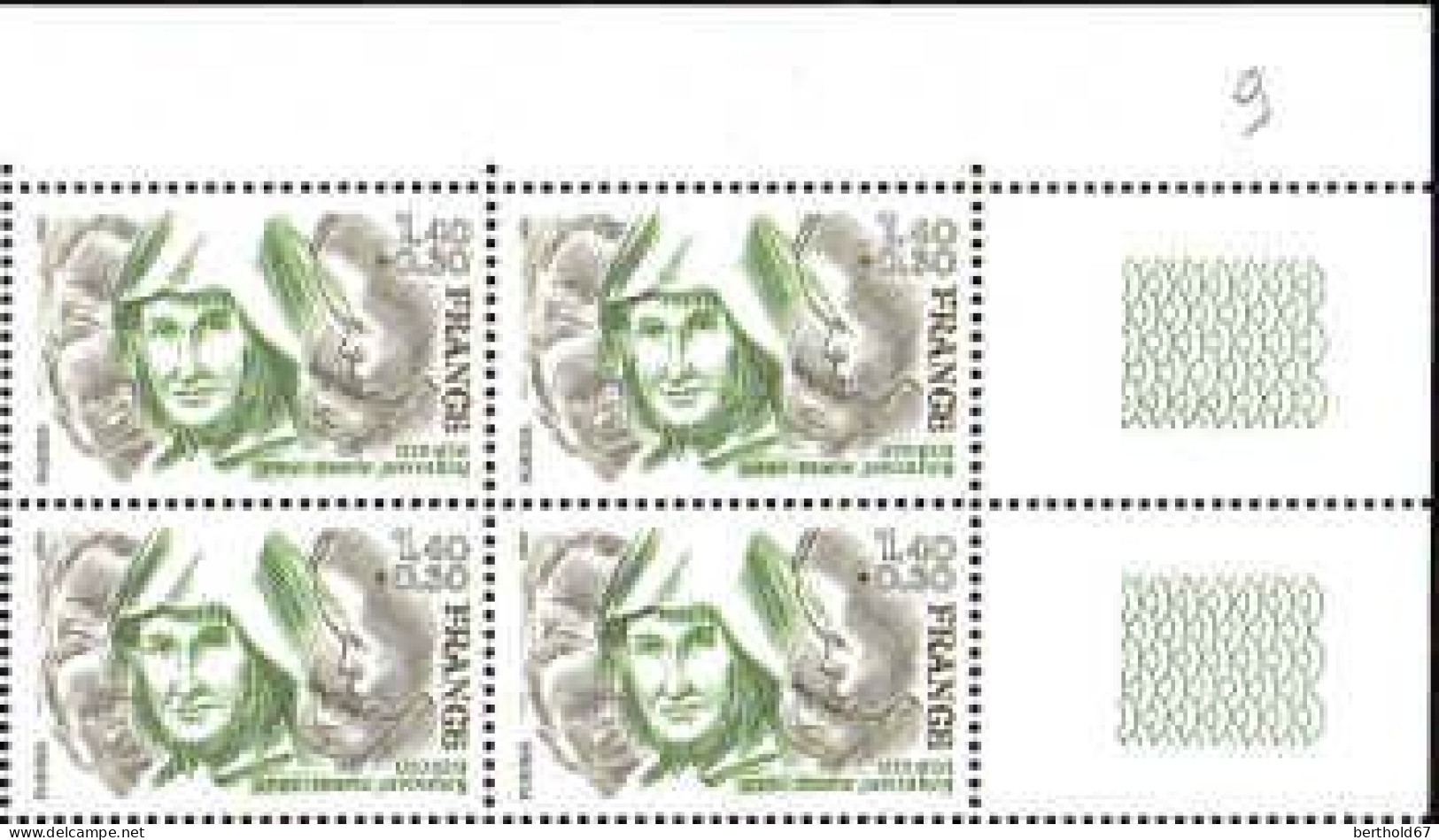 France Poste N** Yv:2150 Mi:2246 Anne-Marie Javouhey Soeur Missionaire Coin D.feuille X4 - Nuovi