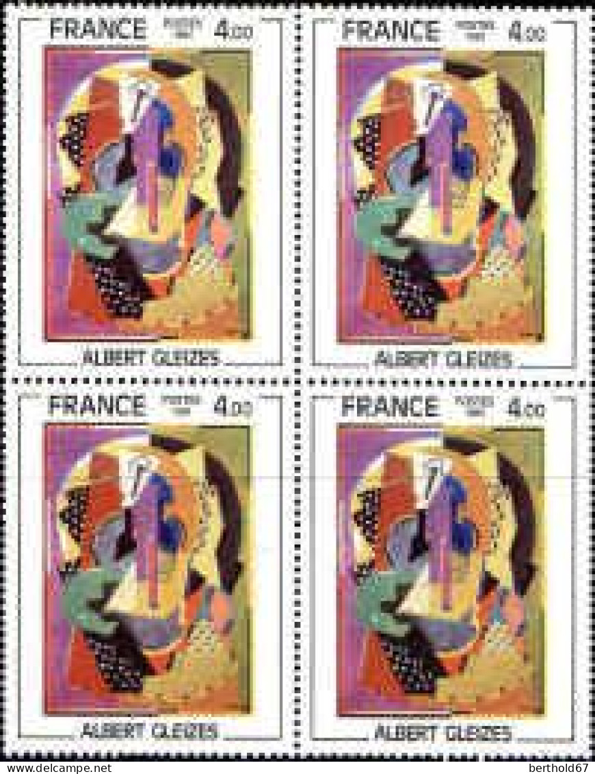 France Poste N** Yv:2137 Mi:2248 Albert Gleizes Composition Bloc De 4 - Unused Stamps