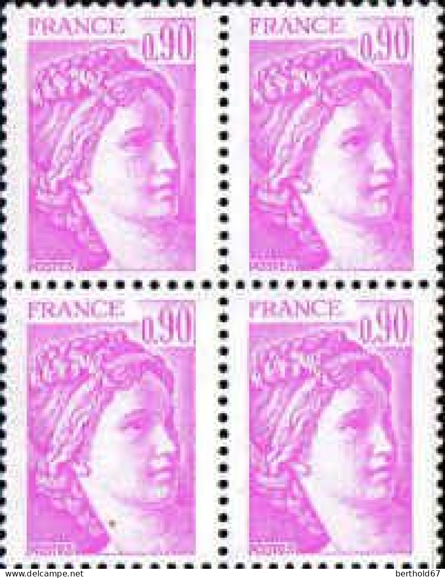 France Poste N** Yv:2120a Mi:2237z Sabine De David Bloc De 4 - Unused Stamps