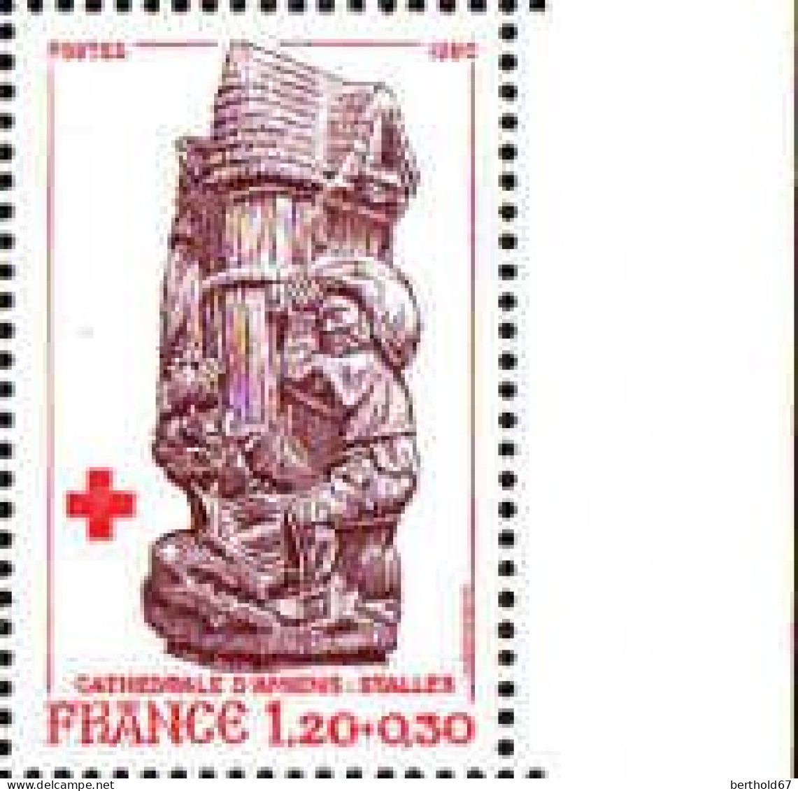 France Poste N** Yv:2116 Mi:2231A Cathédrale D'Amiens Stalles Bord De Feuille - Unused Stamps