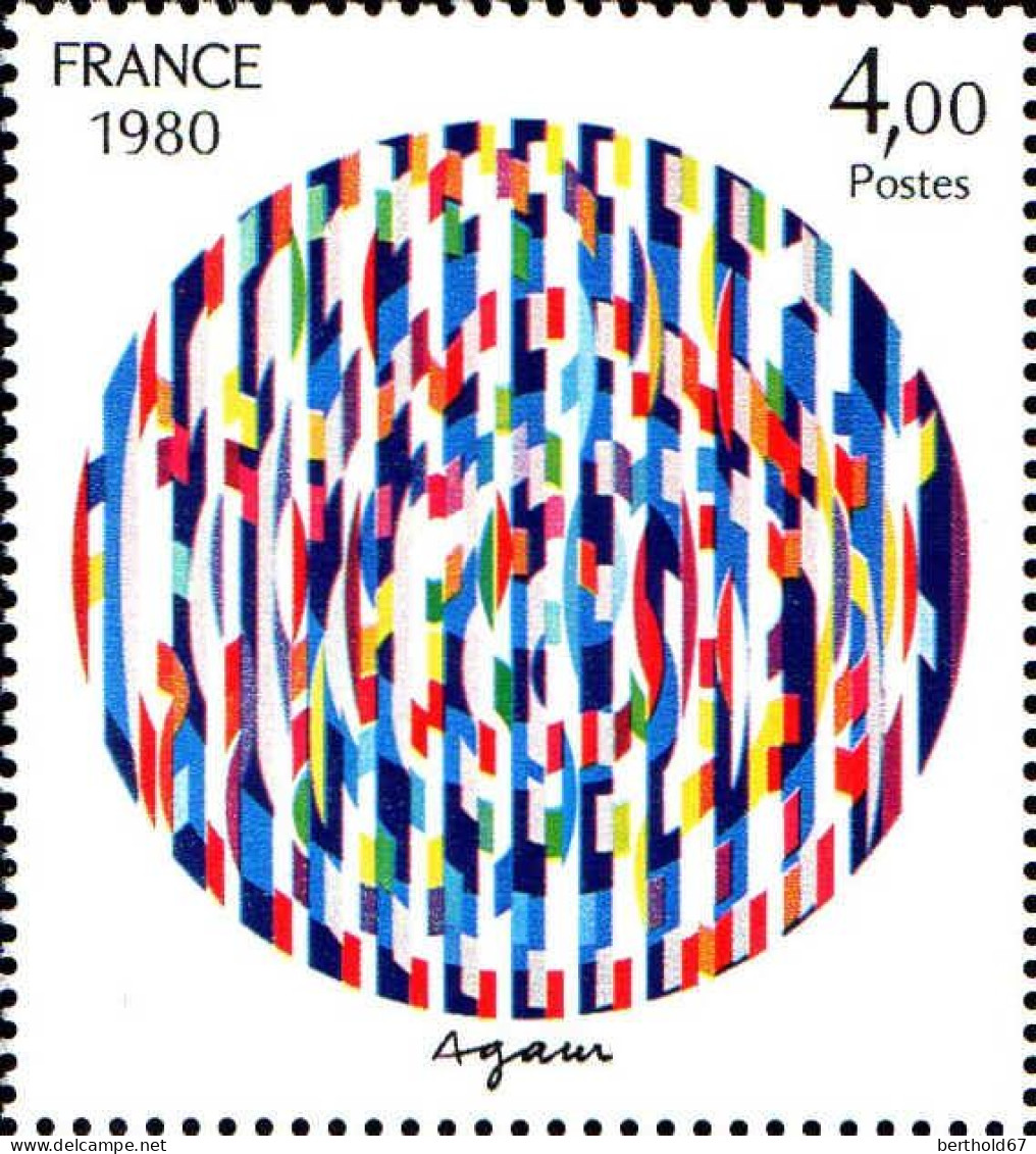 France Poste N** Yv:2113 Mi:2222 Yaacov Agam Message De Paix - Unused Stamps
