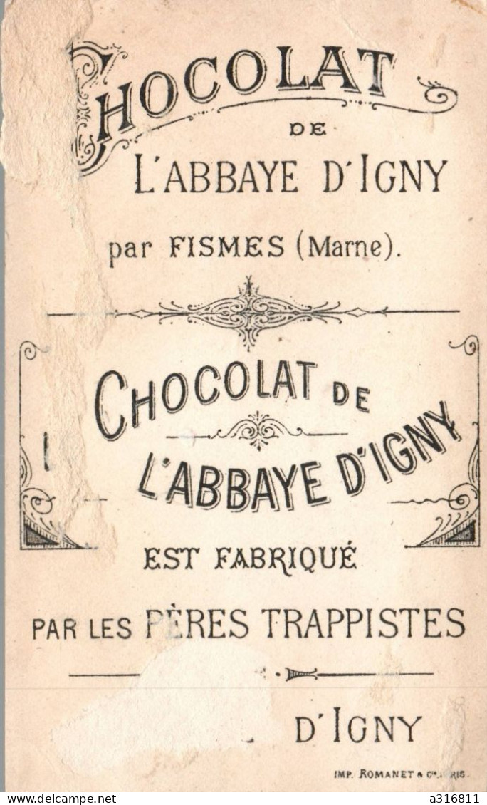 Chromo Chocolat De L Abbaye D Igny Hors D Oeuvre - Autres & Non Classés