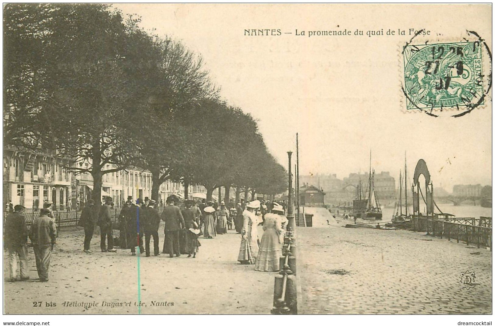 44 NANTES. Promenade Quai De La Fosse 1907 - Nantes