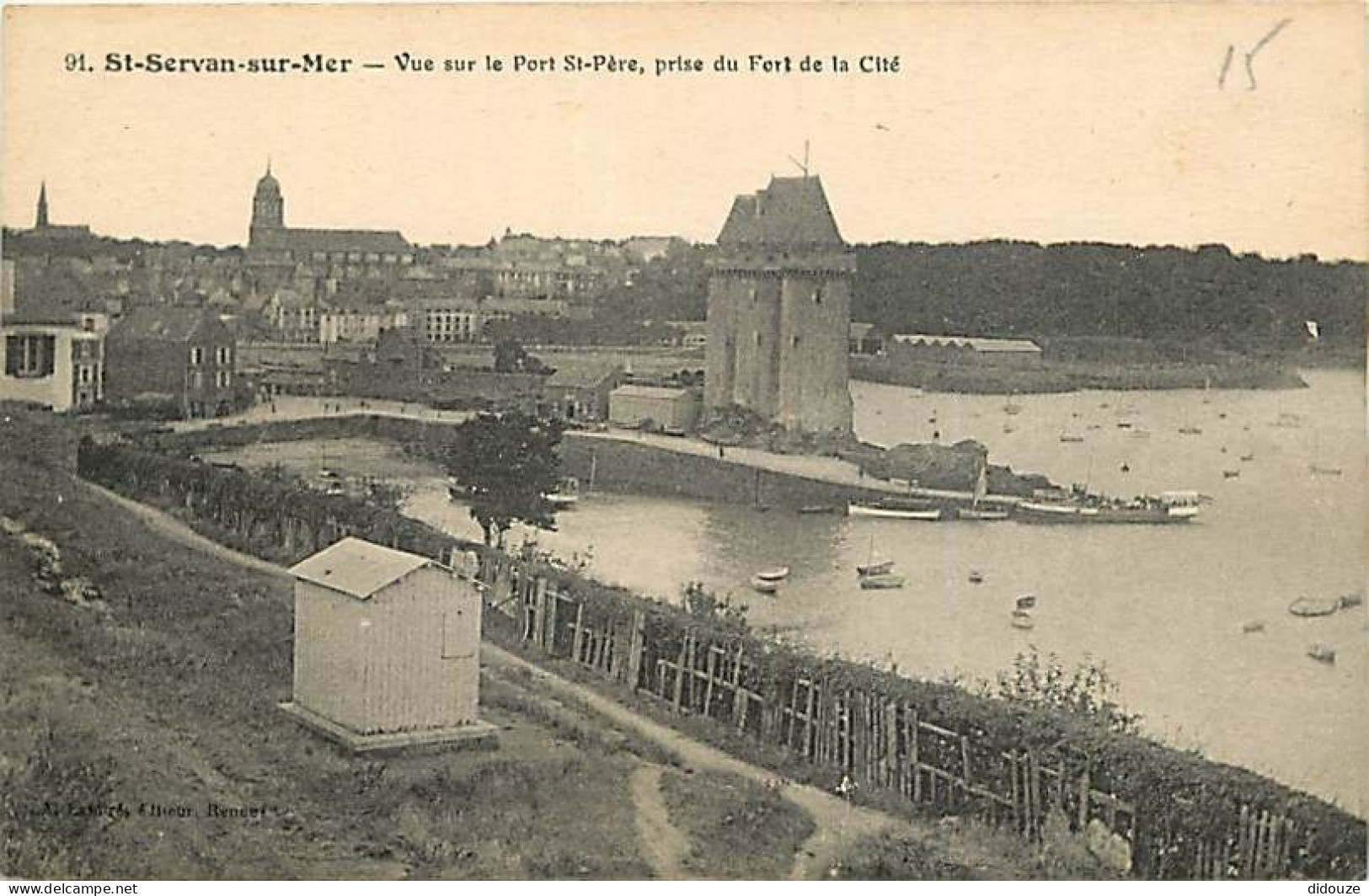 35 - Saint Servan Sur Mer - Vue Sur Le Port St-Père, Prise Du Fort De La Cité - CPA - Voir Scans Recto-Verso - Saint Servan