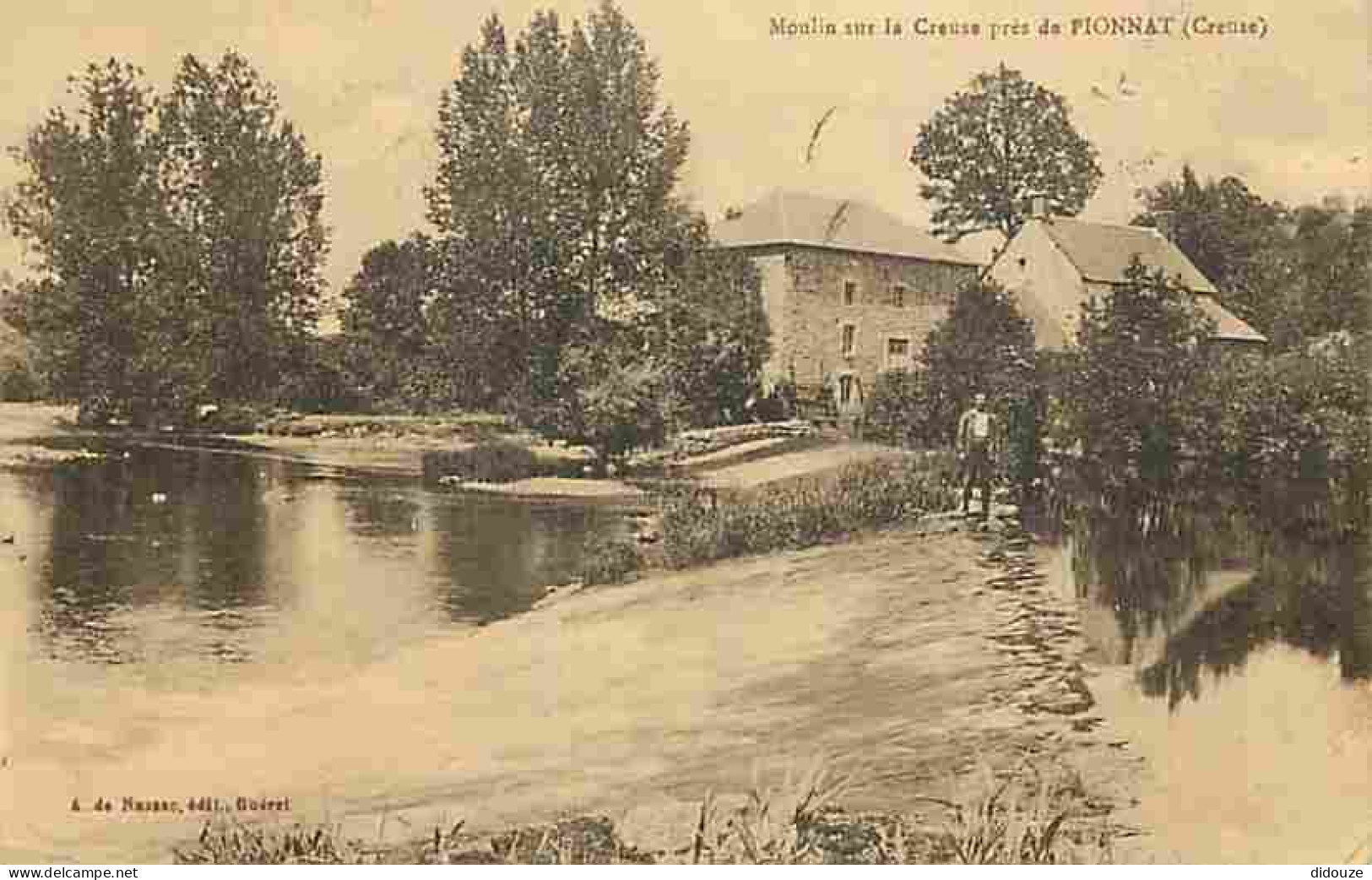 23 - Pionnat - Moulin Sur La Creuse Près De Pionnat - Animée - CPA - Voir Scans Recto-Verso - Andere & Zonder Classificatie