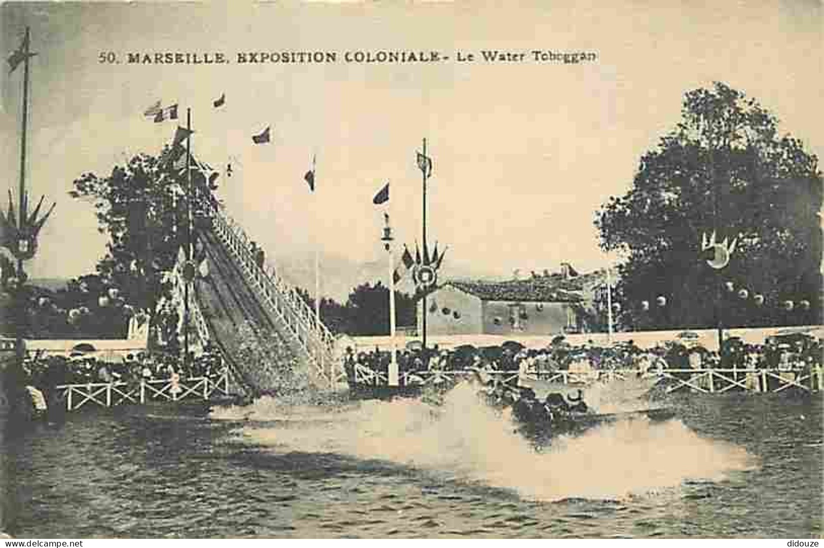 13 - Marseille - Exposition Coloniale De 1906 - Le Water Toboggan - Animée - Attraction - CPA - Voir Scans Recto-Verso - Expositions Coloniales 1906 - 1922