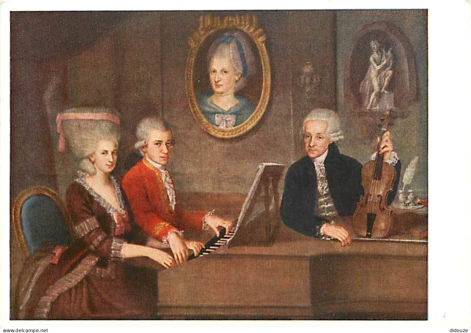 Art - Peinture - J N De La Croce - Die Familie Mozart - Violon - CPM - Carte Neuve - Voir Scans Recto-Verso - Peintures & Tableaux