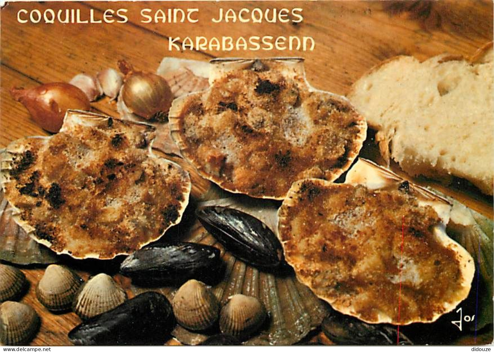 Recettes De Cuisine - Coquilles Saint Jacques à La Karabassenn - Gastronomie - CPM - Voir Scans Recto-Verso - Recipes (cooking)