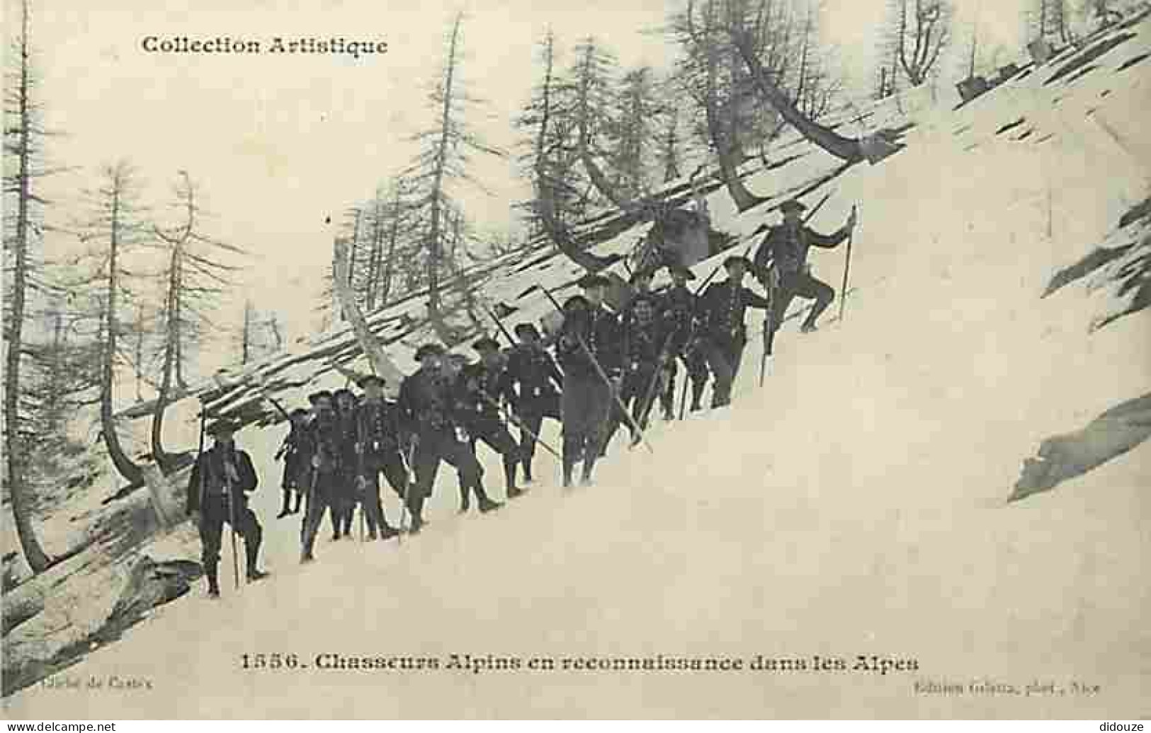 Militaria - Chasseurs Alpins En Reconnaissance Dans Les Alpes - Uniformes - Animé - CPA - Autres & Non Classés