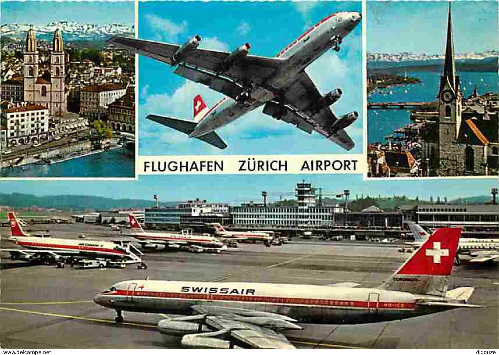 Aviation - Aéroport - Flughafen Zurich Airport - Multivues - Compagnie Swissair - Carte Neuve - CPM - Voir Scans Recto-V - Vliegvelden