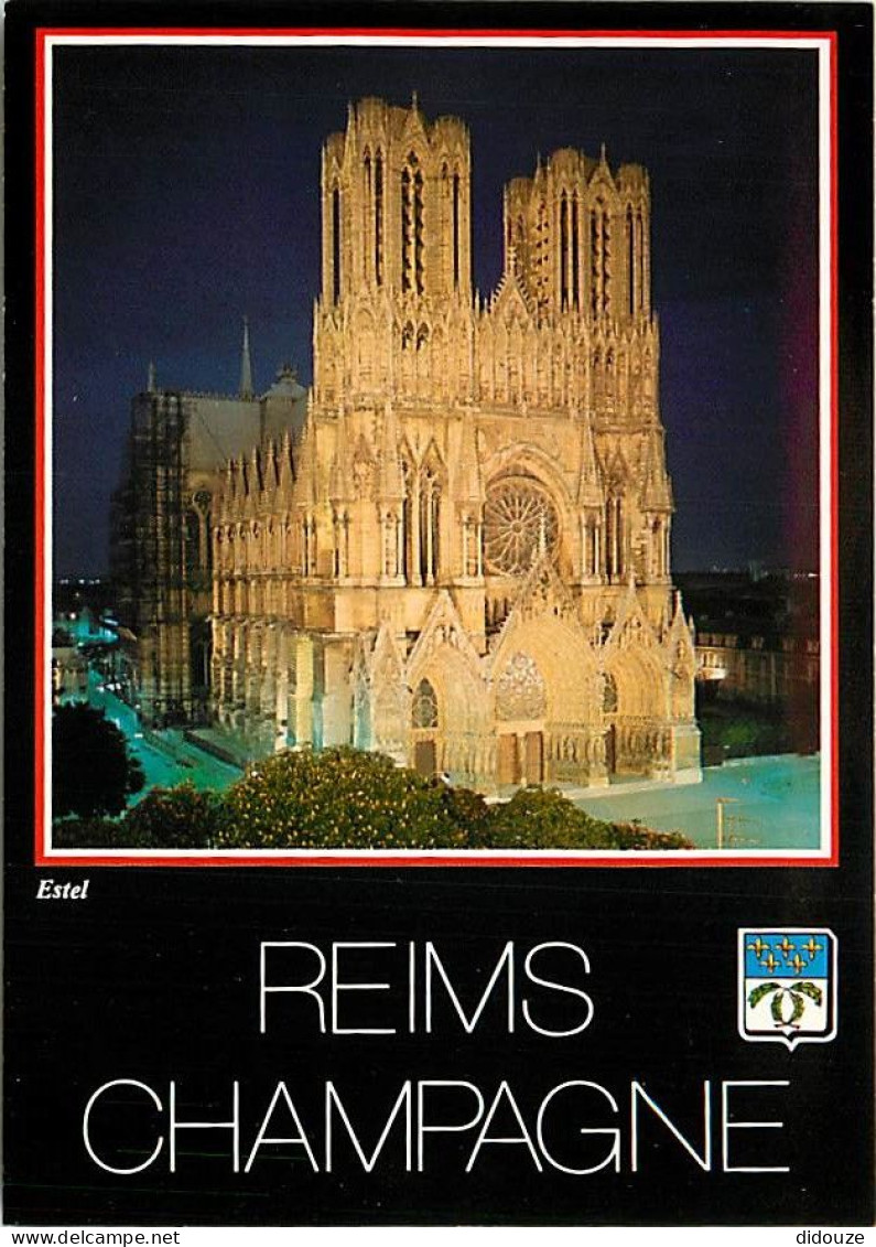 51 - Reims - Cathédrale Notre Dame - La Cathédrale Notre-Dame Illuminée - Vue De Nuit - CPM - Carte Neuve - Voir Scans R - Reims