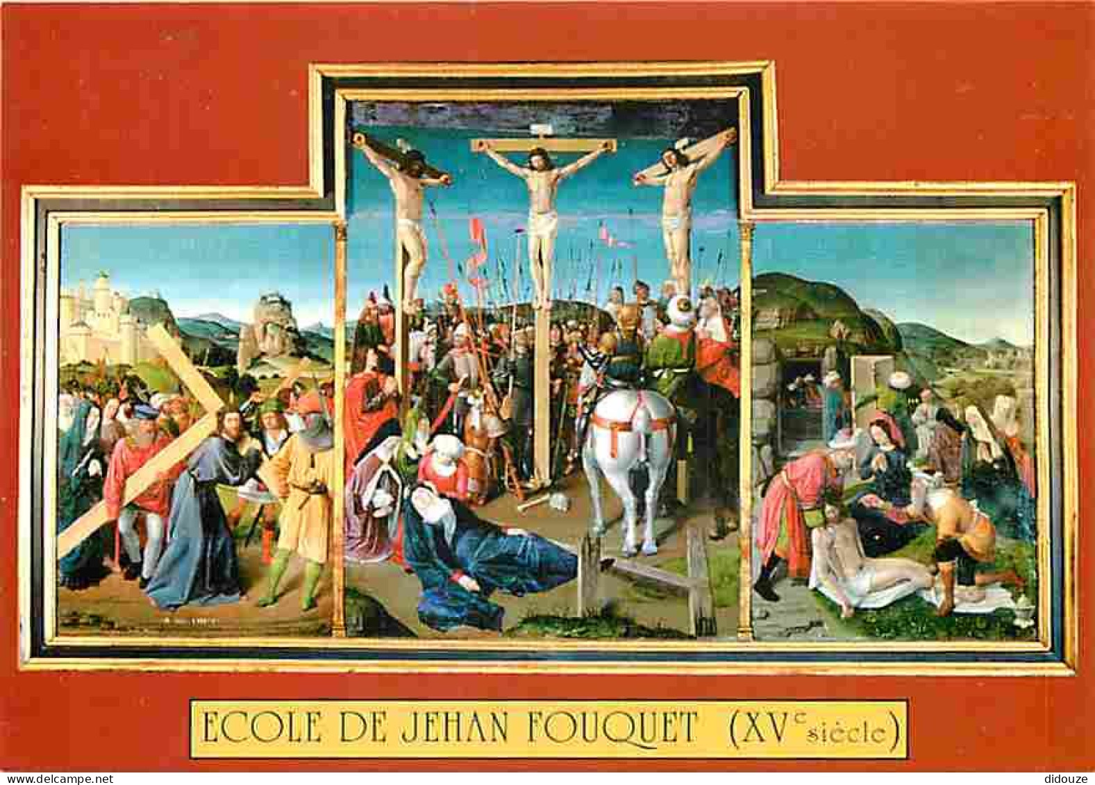 Art - Peinture Religieuse - Château De Loches - Dans Les Logis Royaux - Triptyque Du 15e Siècle - Ecole De Jehan Fouquet - Gemälde, Glasmalereien & Statuen