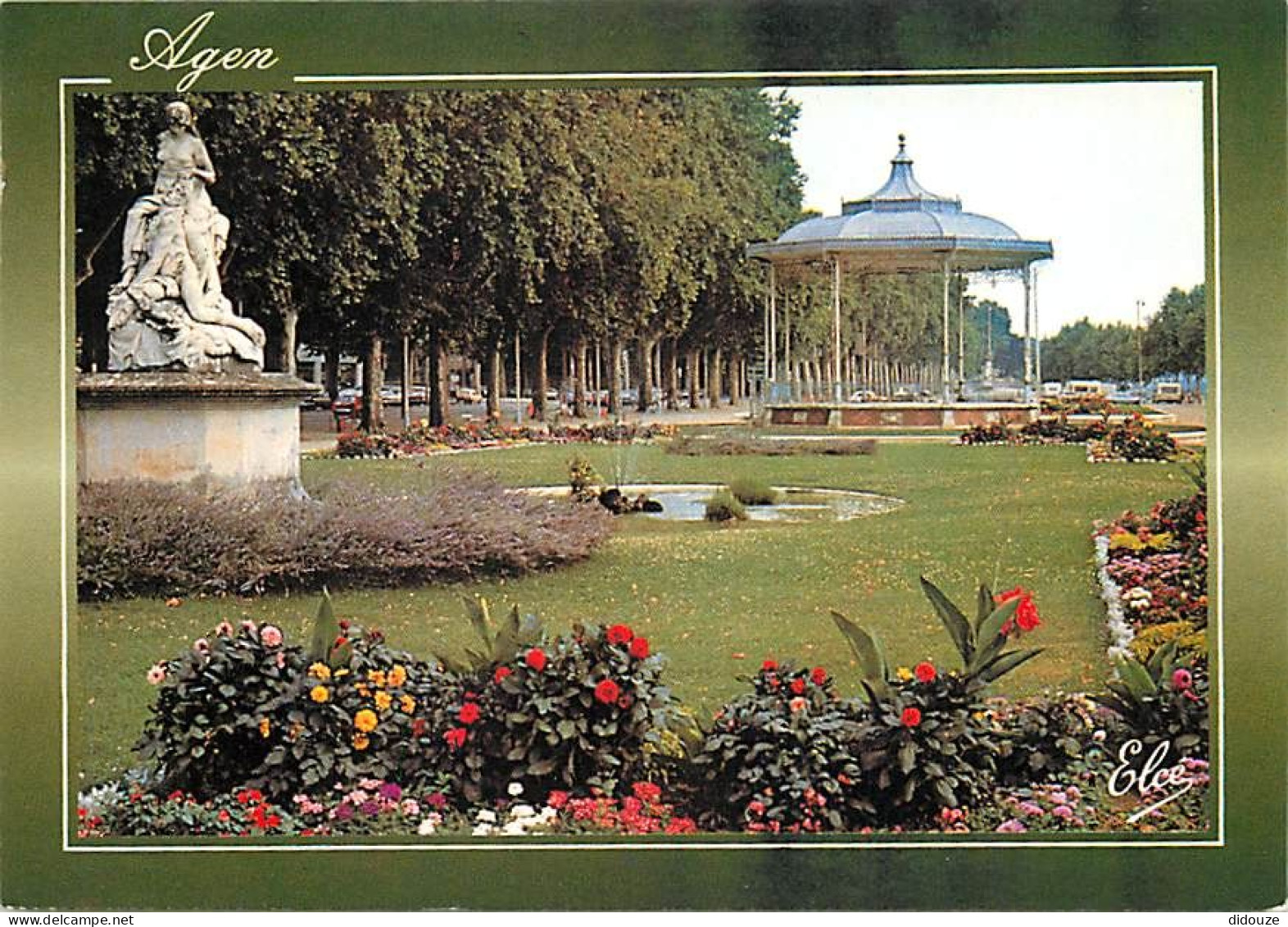 47 - Agen - Les Jardins De L'Esplanade Du Gravier - Fleurs - Sculpture De Femme Aux Seins Nus - CPM - Voir Scans Recto-V - Agen