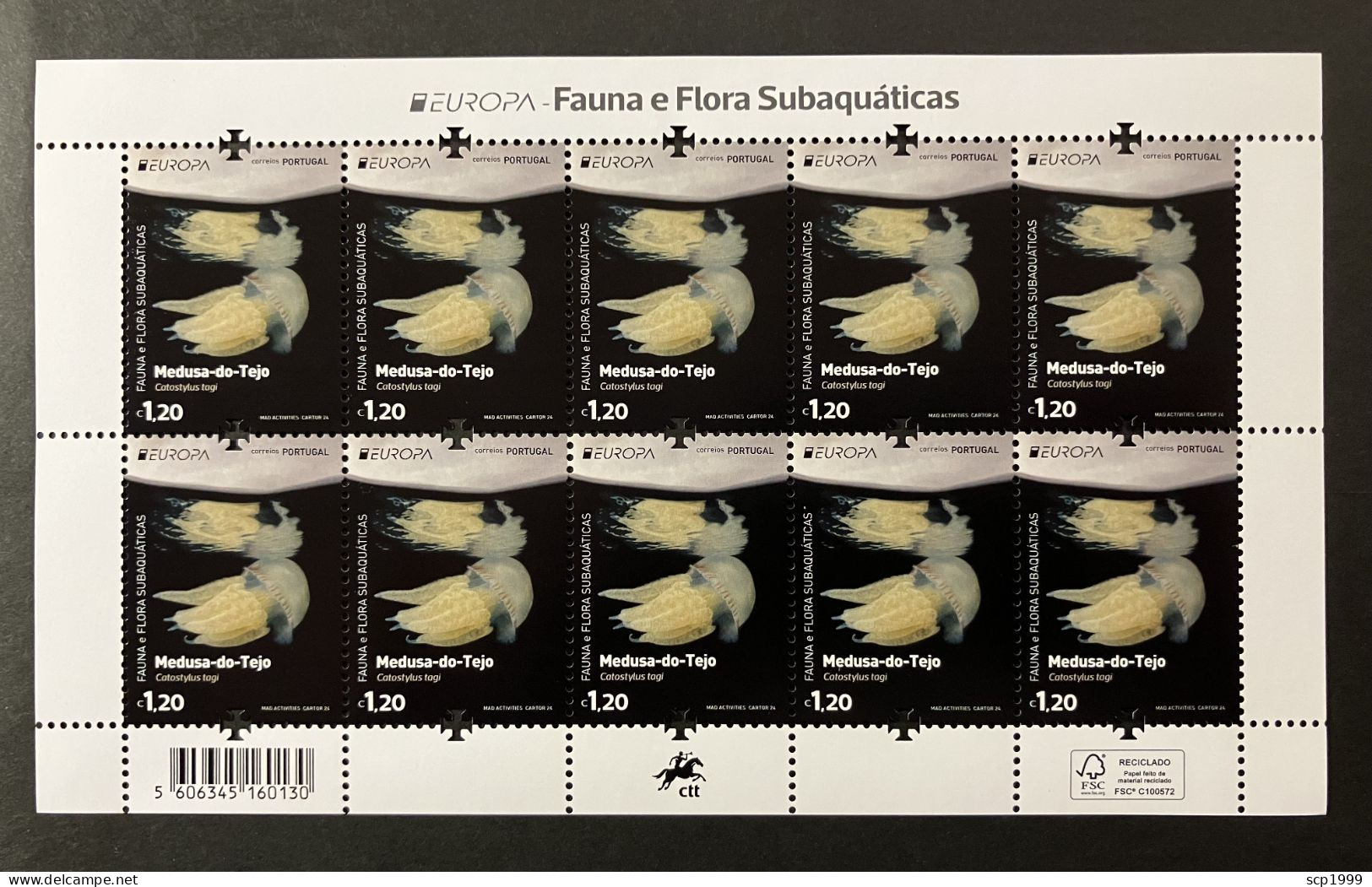 Portugal 2024 - Europa Underwater Life. Portugal Mini-sheet 10 Stamps MNH - Neufs