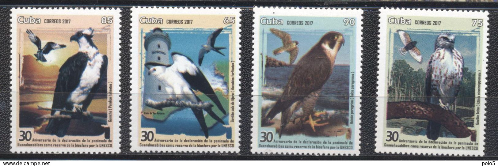 Cuba 2017-Birds-The 30th Anniversary Of The Guanacahabibes Pininsula Biosphere Reserve Set (4v) - Neufs