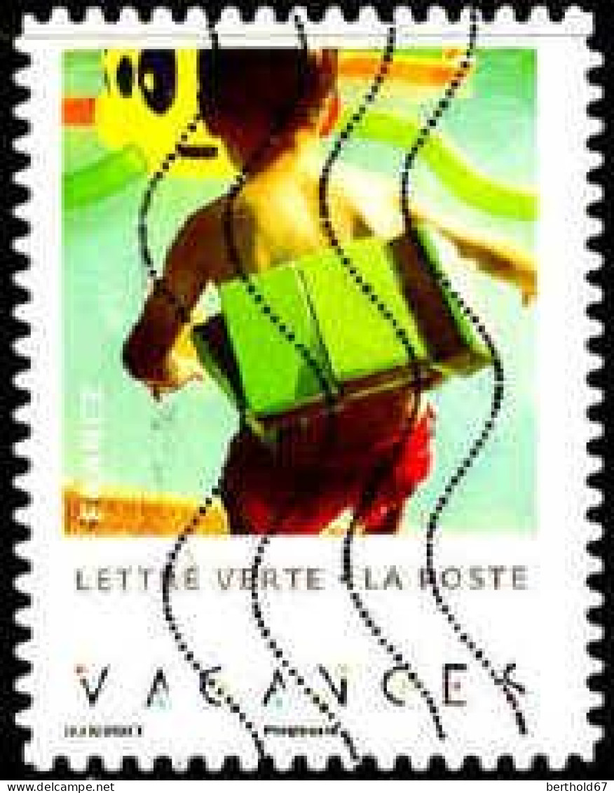 France Poste AA Obl Yv:1741 Mi:7360 Vacances Garçon & Bouée (Lign.Ondulées) - Usati