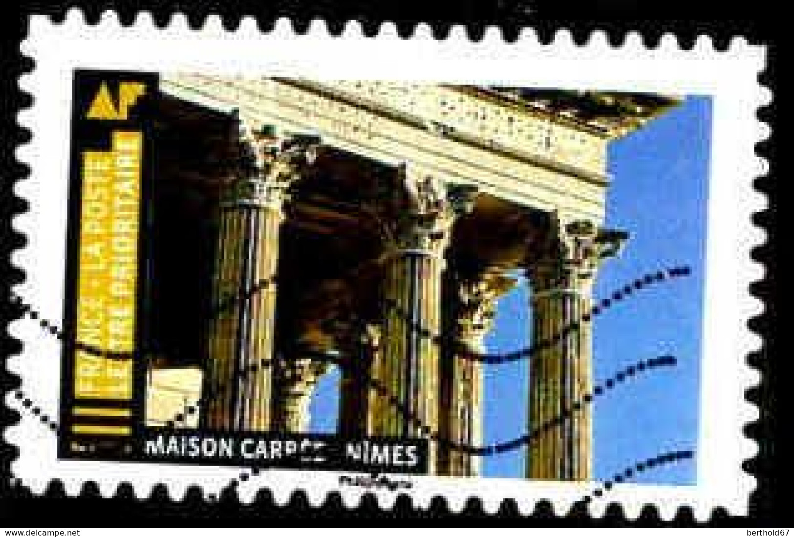 France Poste AA Obl Yv:1681 Mi:7257 Maison Carrée Nîmes (Lign.Ondulées) - Gebraucht