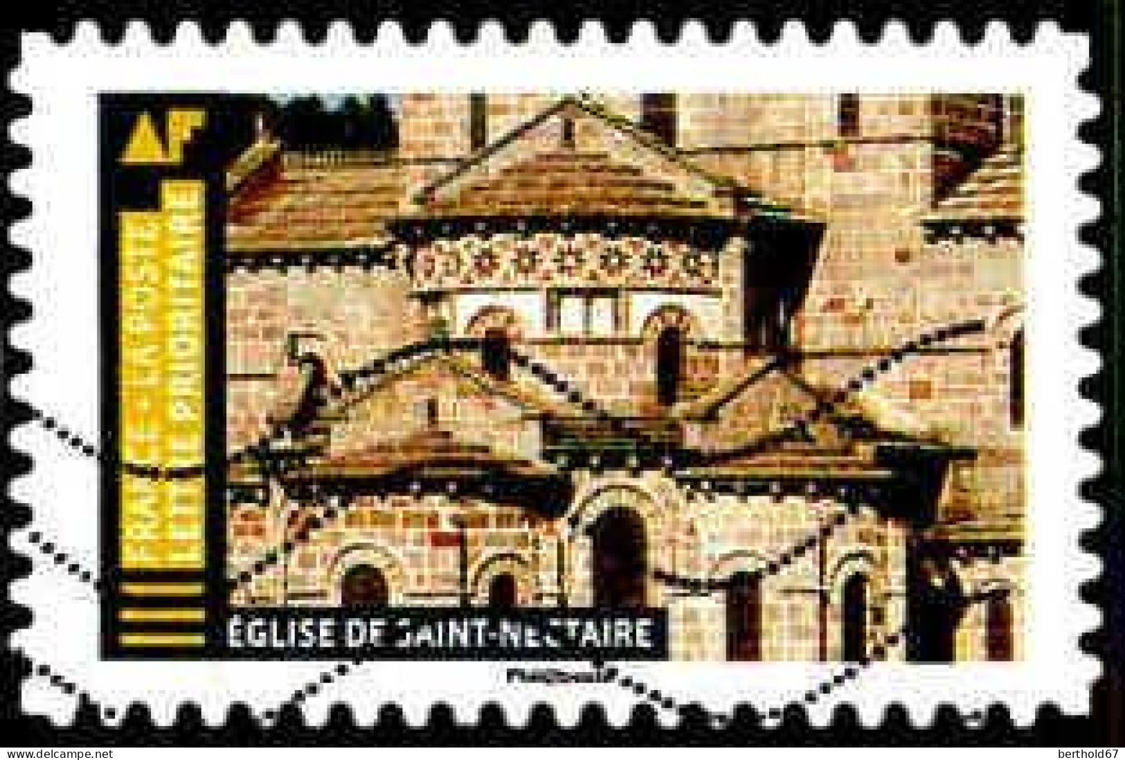France Poste AA Obl Yv:1679 Mi:7255 Eglise De Saint-Nectaire (Lign.Ondulées) - Oblitérés