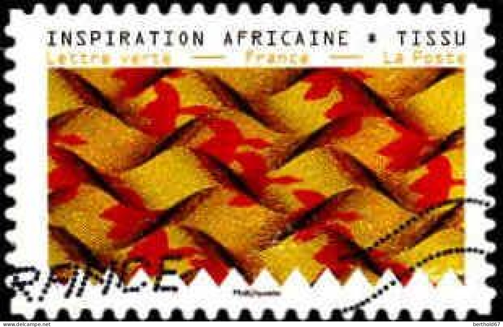 France Poste AA Obl Yv:1664 Mi:7229 Inspiration Africaine Tissu (Obl.mécanique) - Oblitérés