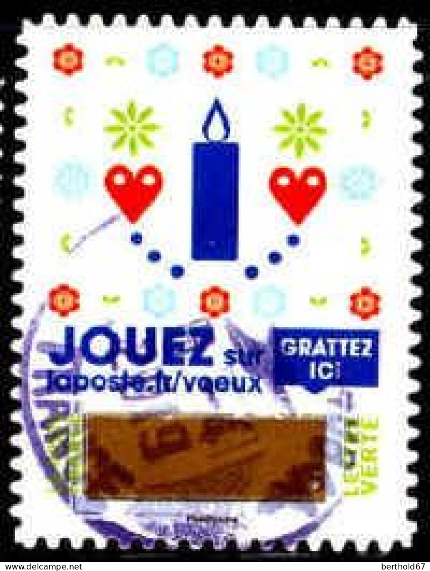 France Poste AA Obl Yv:1646 Mi:7200 Jouez Grattez Ici Bougie Bleue (Beau Cachet Rond) - Oblitérés