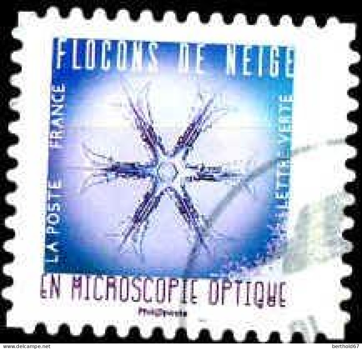 France Poste AA Obl Yv:1631 Mi:7175 Flocons De Neige En Microscopie Optique (Beau Cachet Rond) - Used Stamps