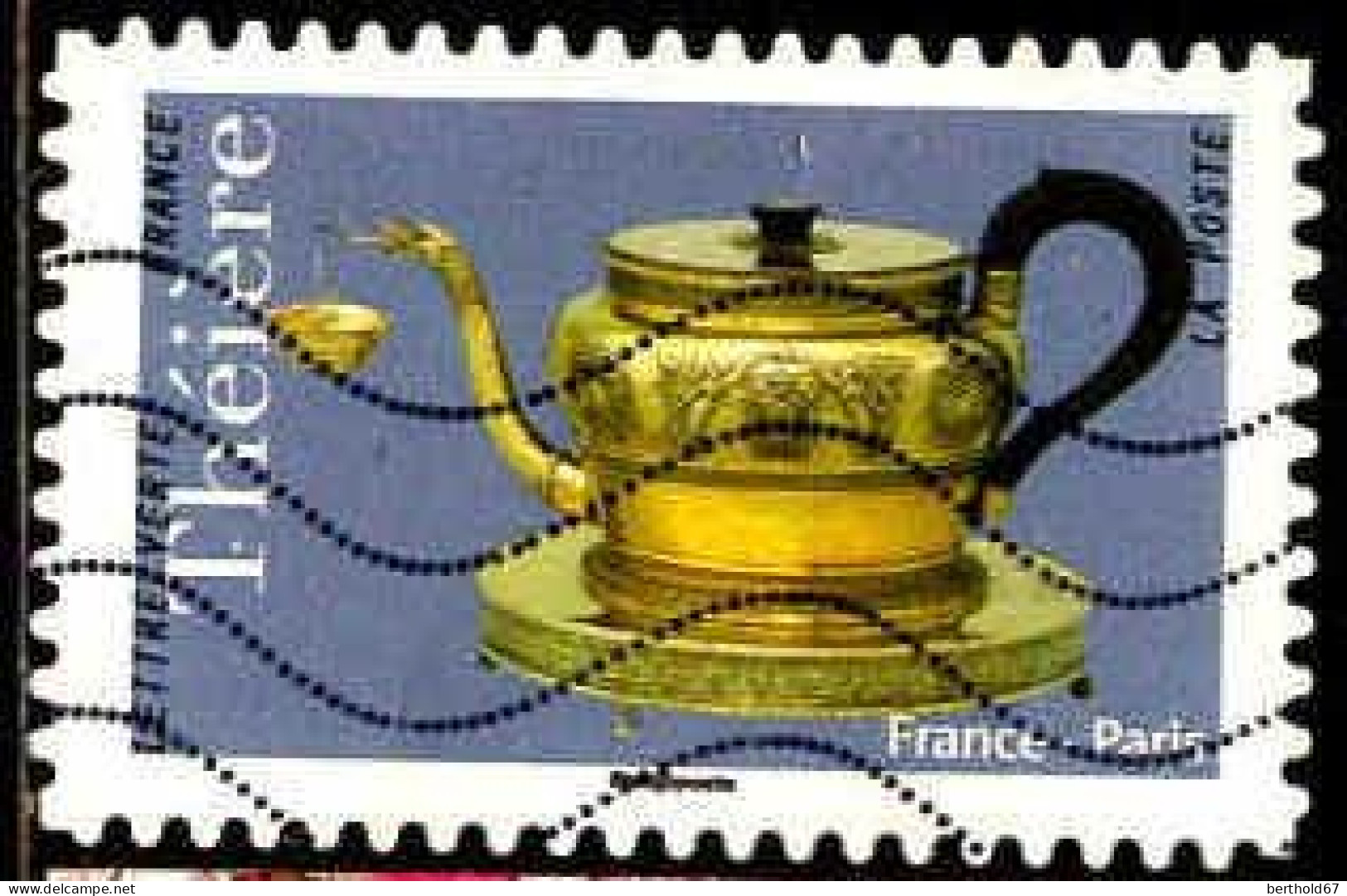 France Poste AA Obl Yv:1625 Mi:7108 Théière France Paris (Lign.Ondulées) - Oblitérés