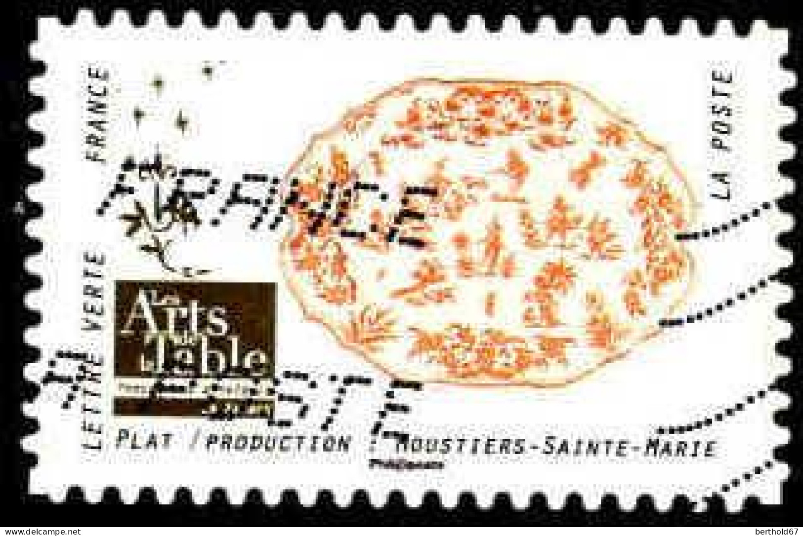 France Poste AA Obl Yv:1531 Mi:6962 Les Arts De La Table Plat Moustiers Sainte Marie (Obl.mécanique) - Oblitérés