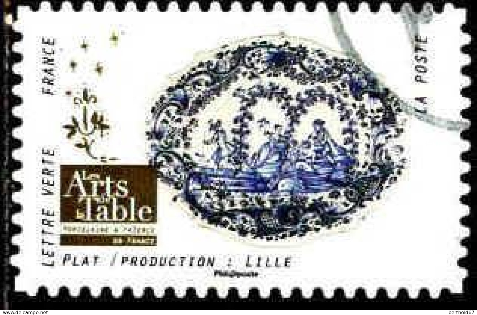 France Poste AA Obl Yv:1529 Mi:6960 Les Arts De La Table Plat Lille (Beau Cachet Rond) - Gebraucht