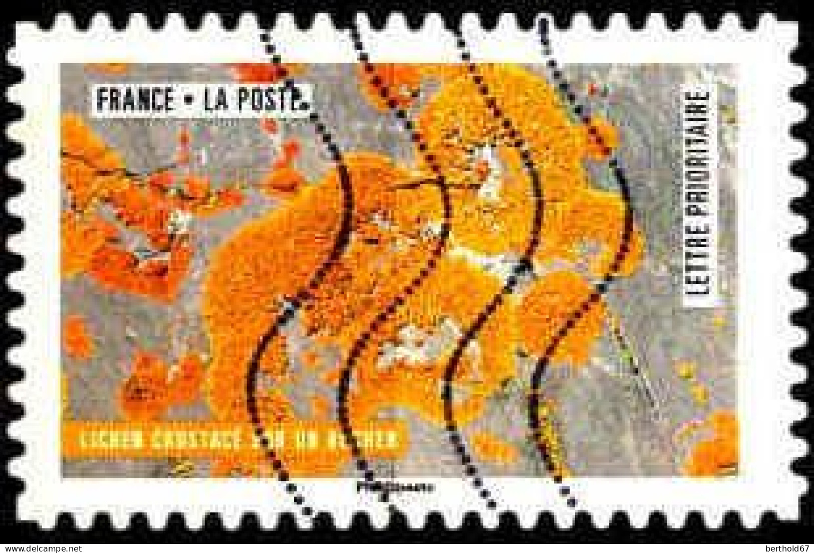 France Poste AA Obl Yv:1508 Mi:6933 Lichen Crustacé Sur Un Rocher (Lign.Ondulées) - Oblitérés
