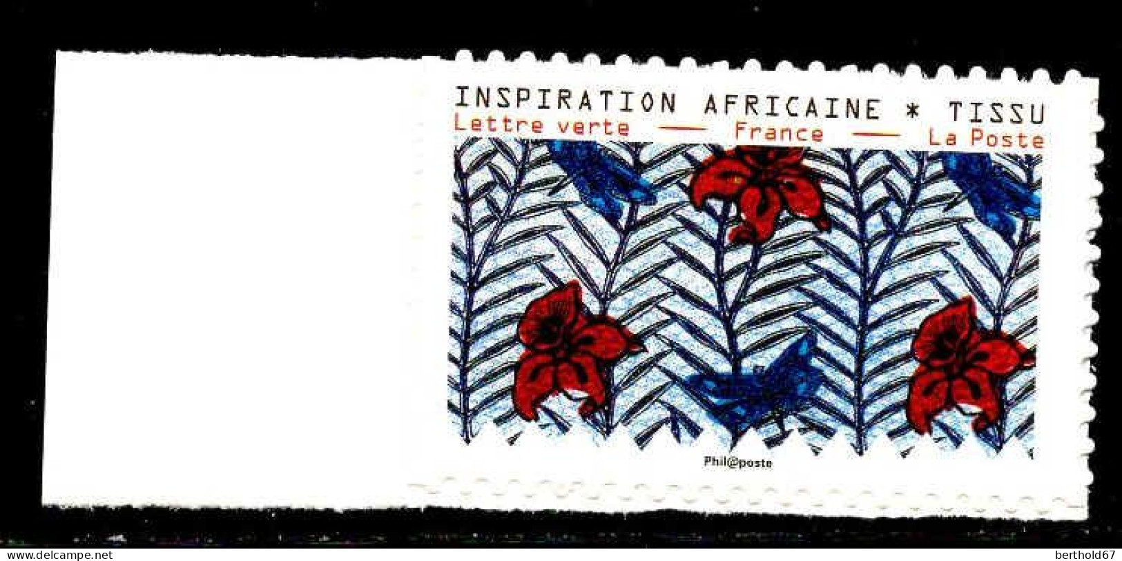 France Poste AA N** Yv:1660A Mi:7231II Inspiration Africaine Tissu Bord De Feuille - Nuovi