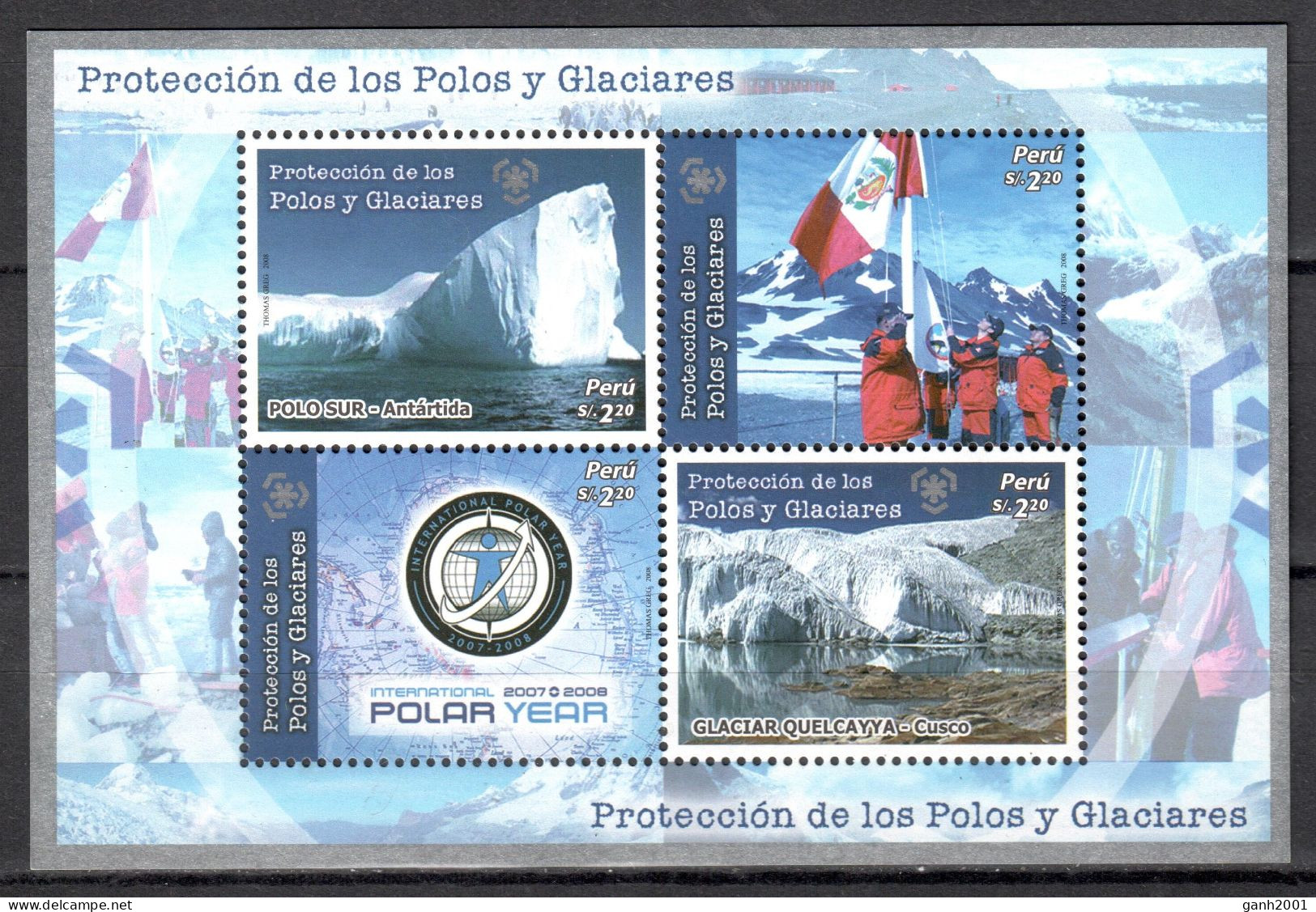 Peru 2009 / Polar & Glaciers Protection · Antarctica Polar Year MNH Protección Polos Y Glaciares / Cu22118  27-30 - Milieubescherming & Klimaat