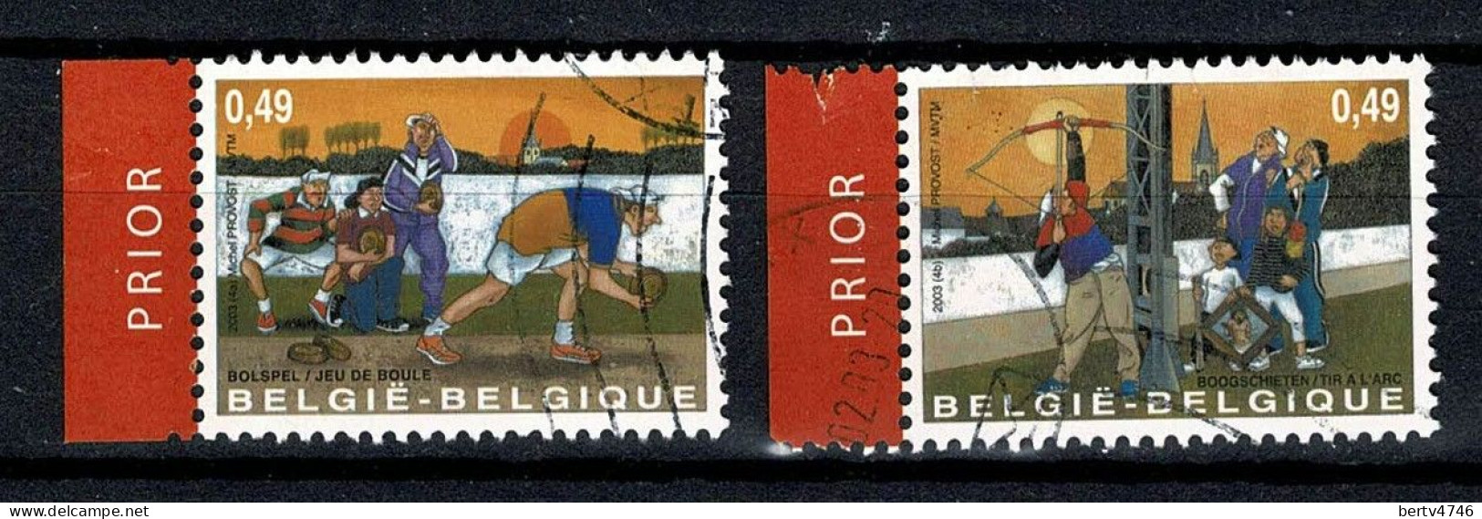 Belg. 2003 - 3157/58, Yv 3150/51 Volkssporten / Sports Populaires - Used Stamps