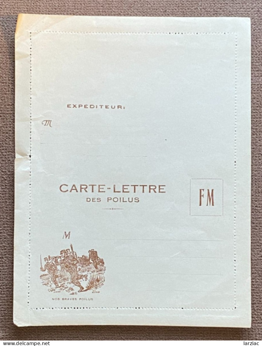 Carte-lettre Des Poilus Formule Neuve Franchise Postale Militaire Guerre De 14-18 - Guerra De 1914-18