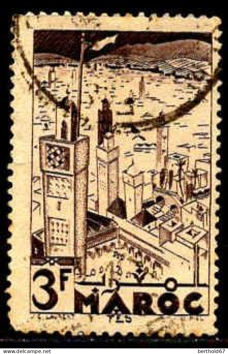 Maroc (Prot.Fr) Poste Obl Yv:193 Mi:169 Fes (Dents Courtes) Dents Manquantes - Used Stamps