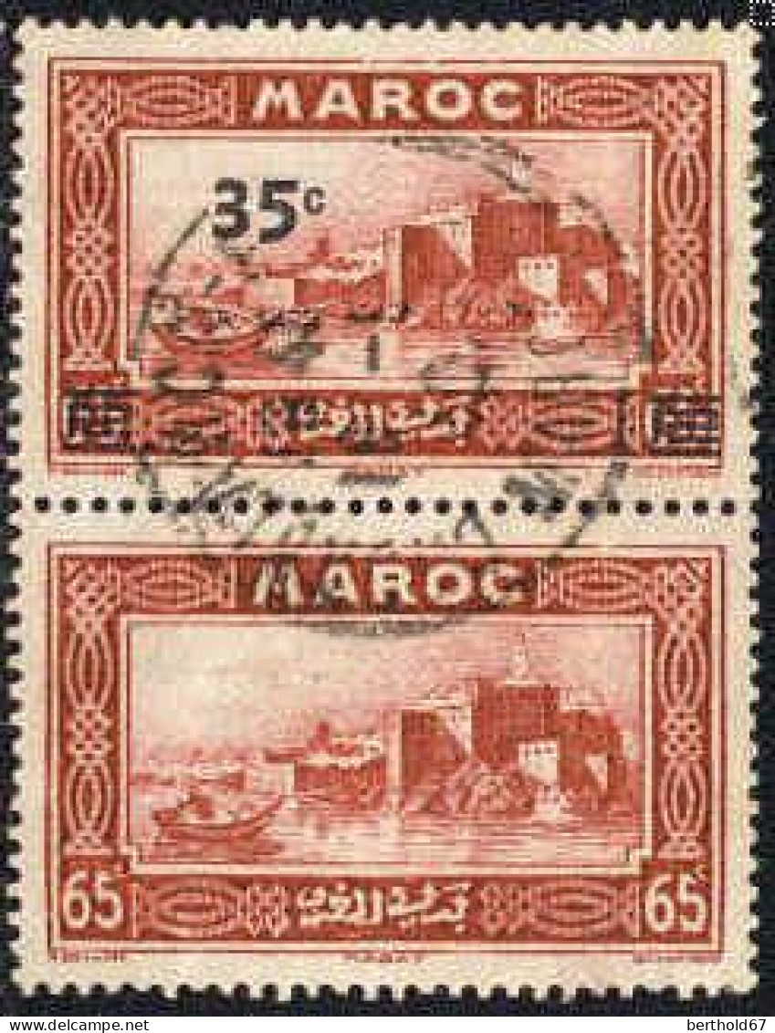 Maroc (Prot.Fr) Poste Obl Yv:161a Mi: Rabat Kasbah Des Oudaïas (TB Cachet Rond) - Used Stamps