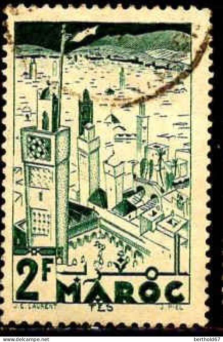 Maroc (Prot.Fr) Poste Obl Yv:188 Mi:164 Fes (cachet Rond) - Used Stamps