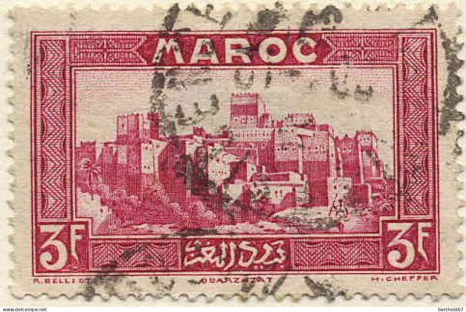 Maroc (Prot.Fr) Poste Obl Yv:146 Mi:113 Ouarzazate Kasbah De Sidi Madani El Glaoui (Beau Cachet Rond) - Oblitérés