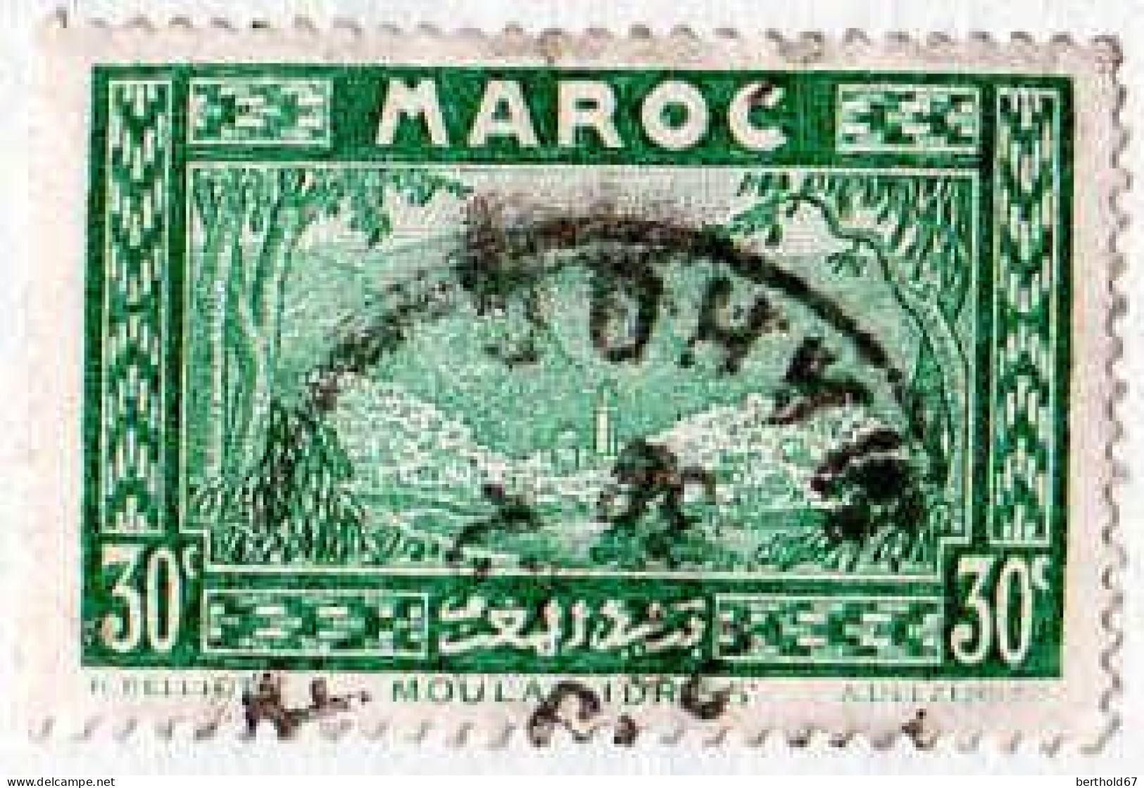 Maroc (Prot.Fr) Poste Obl Yv:136 Mi:101 Moulay-Idriss (Beau Cachet Rond) - Oblitérés