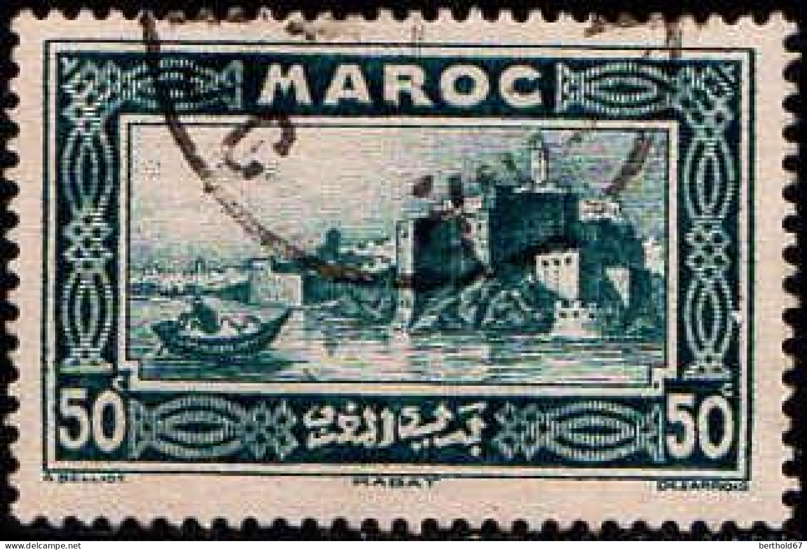 Maroc (Prot.Fr) Poste Obl Yv:139 Mi:104 Rabat Kasbah Des Oudaïas (Beau Cachet Rond) - Used Stamps