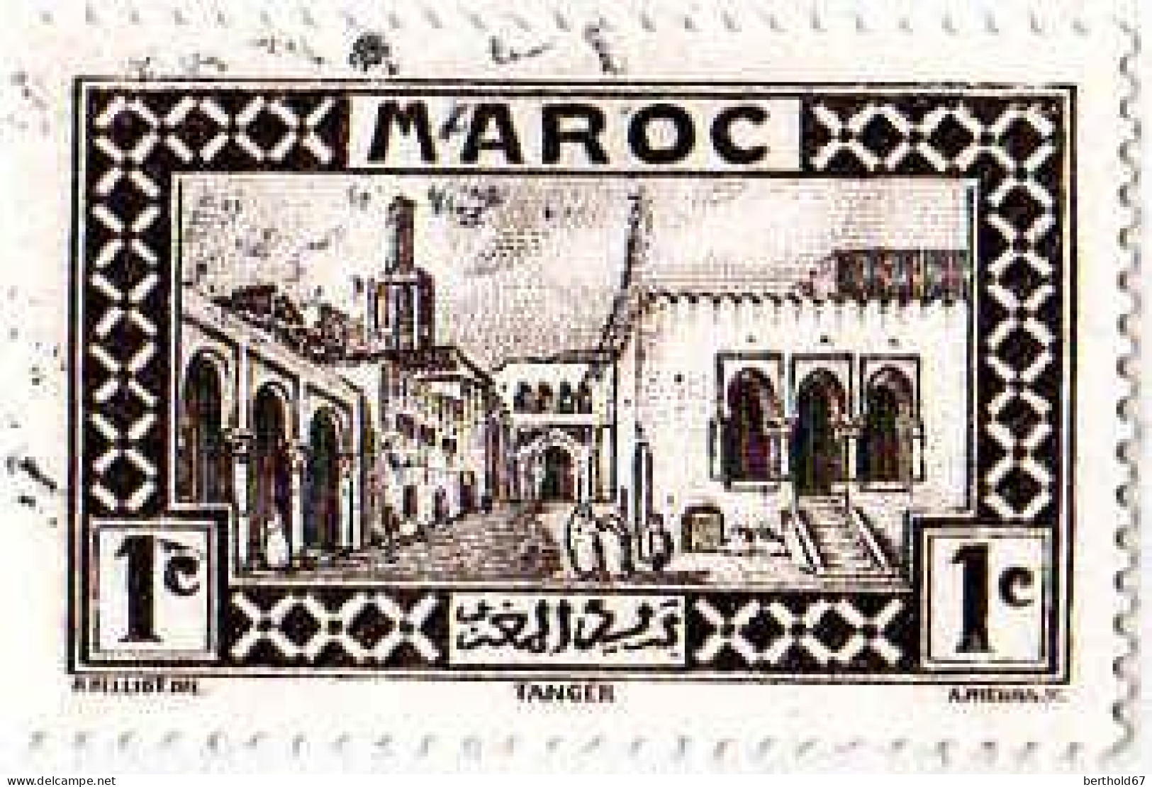 Maroc (Prot.Fr) Poste Obl Yv:128 Mi:93 Tanger Ancien Palais Du Sultan (Beau Cachet Rond) - Gebraucht