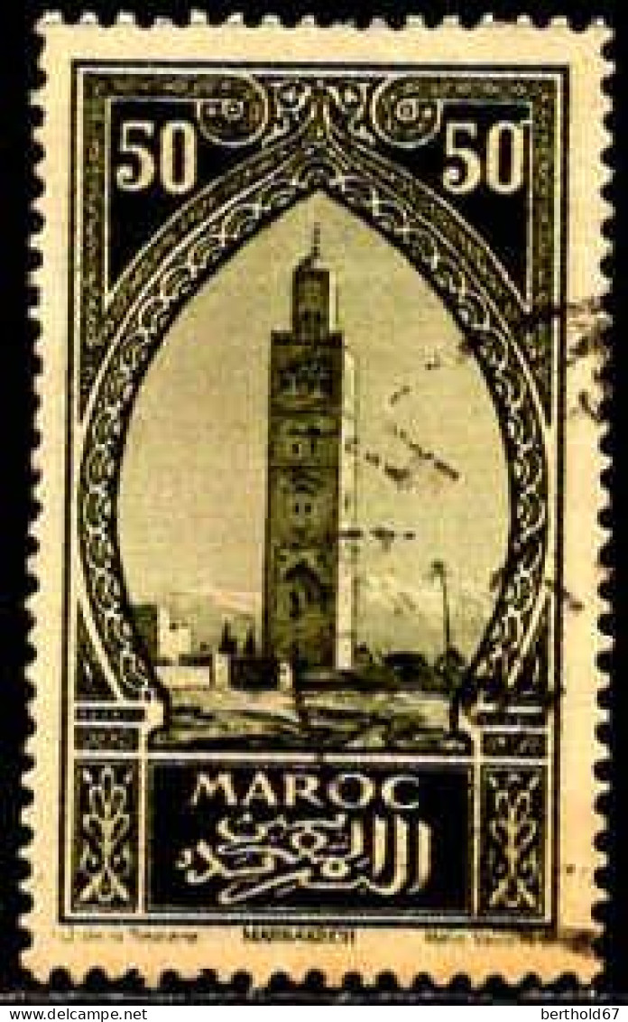 Maroc (Prot.Fr) Poste Obl Yv:113 Mi:65 Marrakech La Koutoubia (Beau Cachet Rond) - Oblitérés