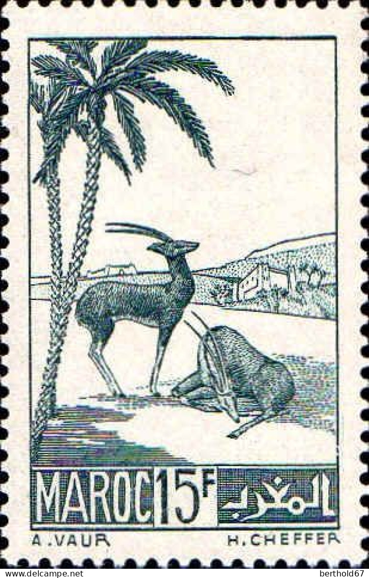 Maroc (Prot.Fr) Poste N** Yv:198 Mi:174 Gazelles - Neufs
