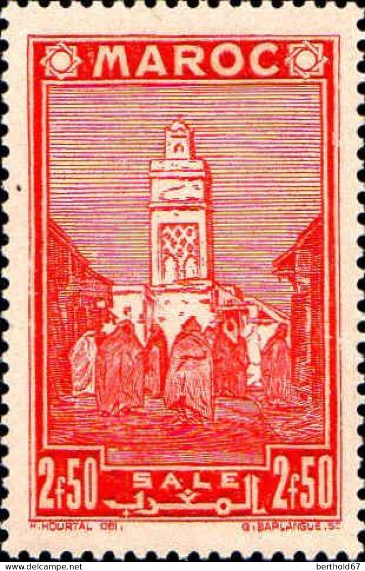 Maroc (Prot.Fr) Poste N** Yv:191 Mi:167 Salé Mosquée - Unused Stamps