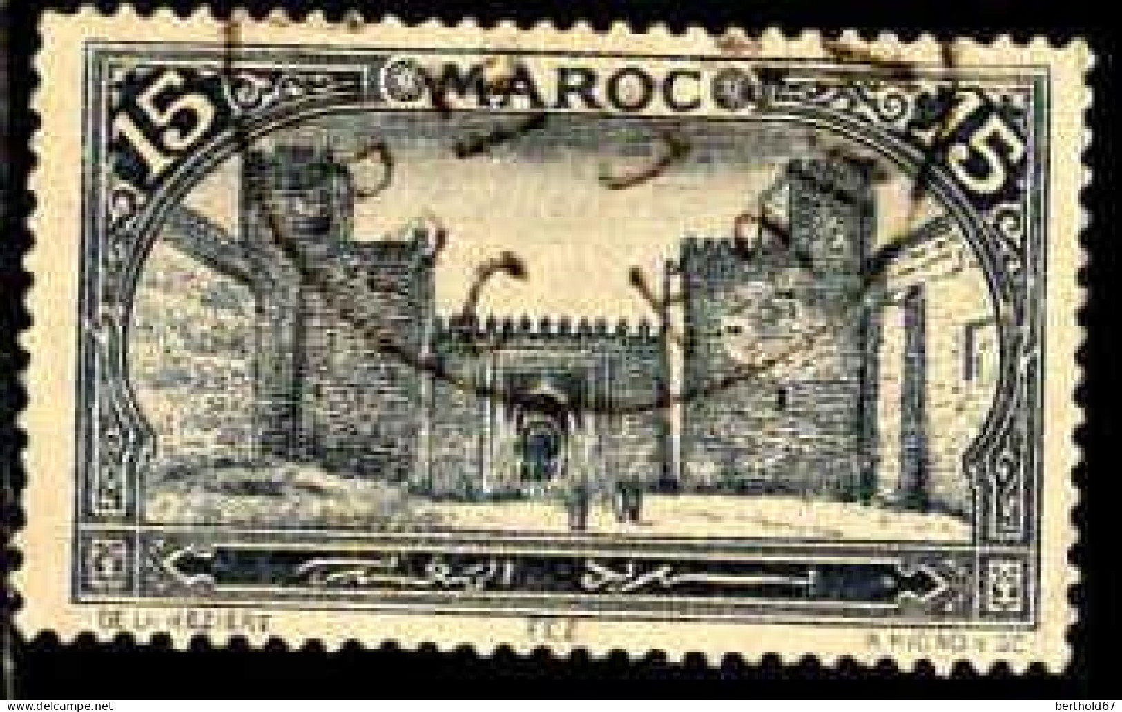 Maroc (Prot.Fr) Poste Obl Yv:103 Mi:55 Fez Bab-Segma (TB Cachet Rond) - Oblitérés