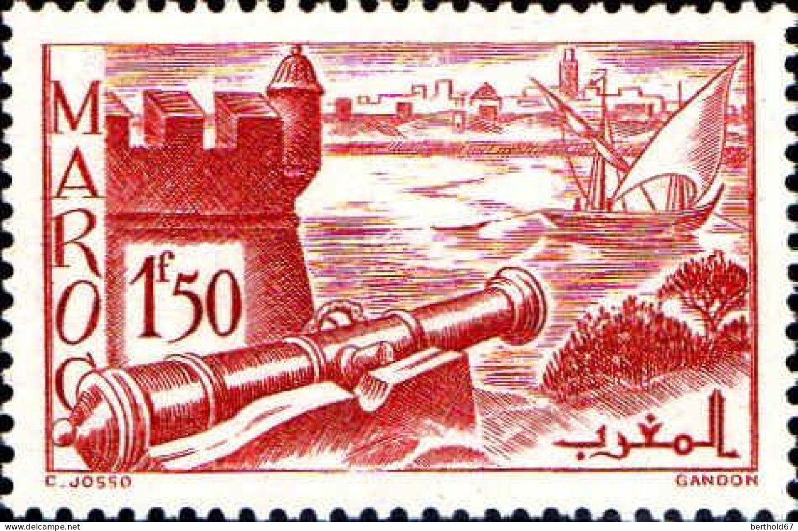 Maroc (Prot.Fr) Poste N** Yv:186 Mi:162 Salé Fort Des Oudaïas - Unused Stamps
