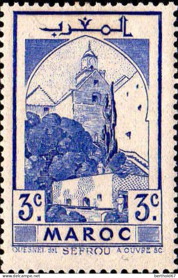 Maroc (Prot.Fr) Poste N* Yv:165 Mi:141 Sefrou Mosquée (sans Gomme) - Unused Stamps