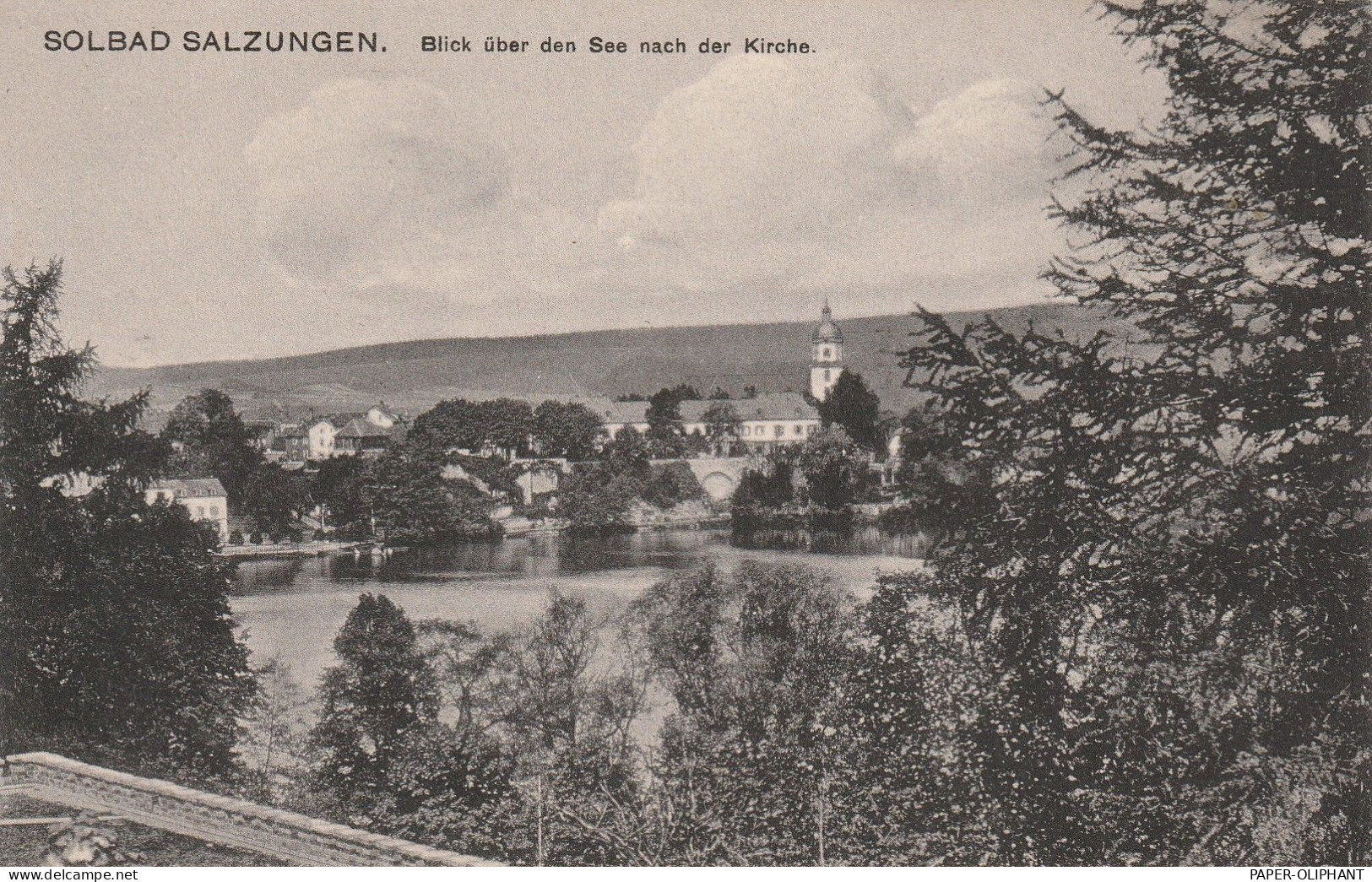 0-6200 BAD SALZUNGEN, Blick über Den See Auf Die Kirche Und Umgebung - Bad Salzungen