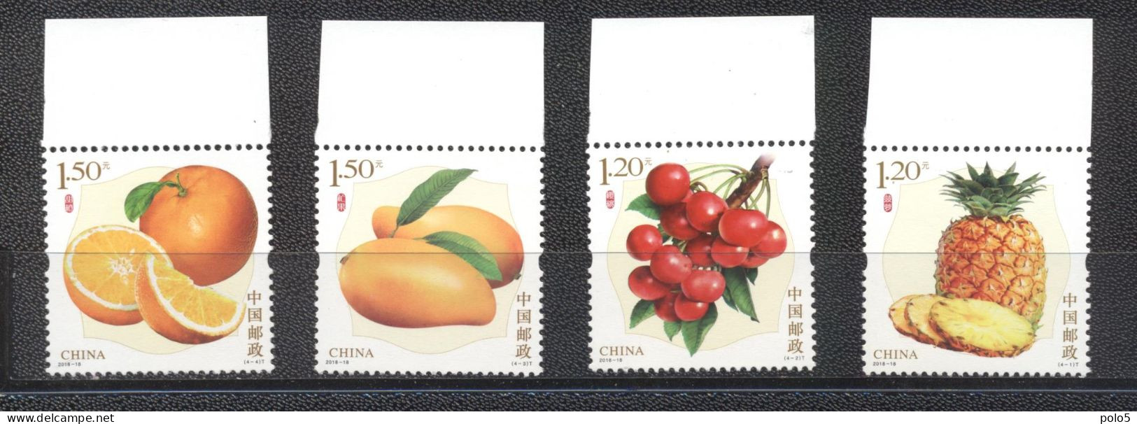 Cuba 2018-Fruits Set (4v) - Unused Stamps