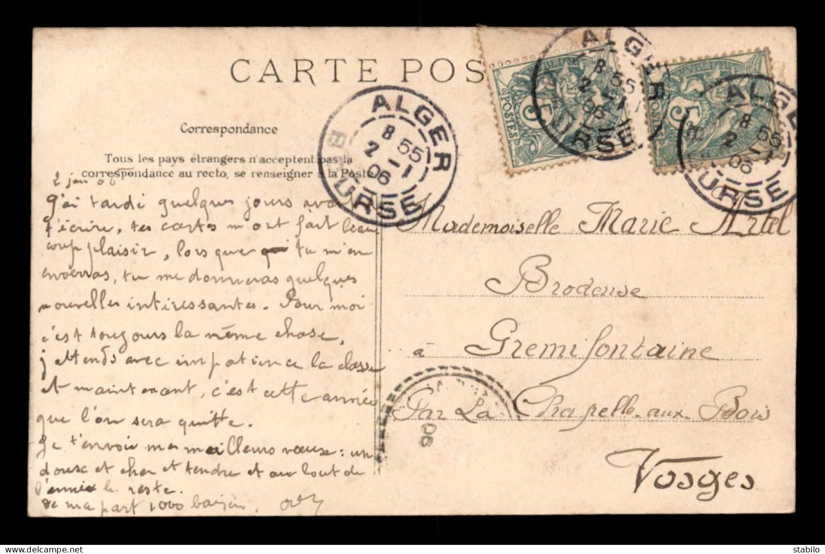 ALGERIE - ALGER - BAB-EL-OUED - OULEVARD FRONT DE MER - N°294 COLLECTION IDEALE P.S. - Algerien