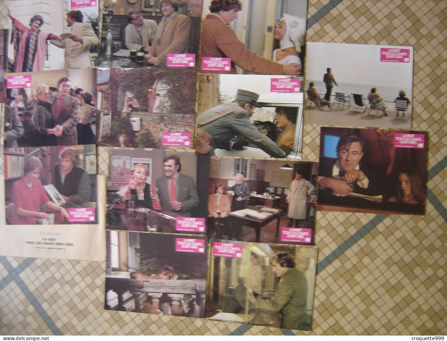 Jeu Photos D'Exploitation Lobby Cards NUIT CHATS GRIS Zingg Depardieu Laffin - Photographs